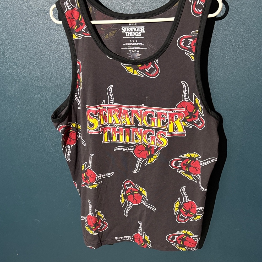 MAD Engine Black Stranger Things All over Print Tank Top